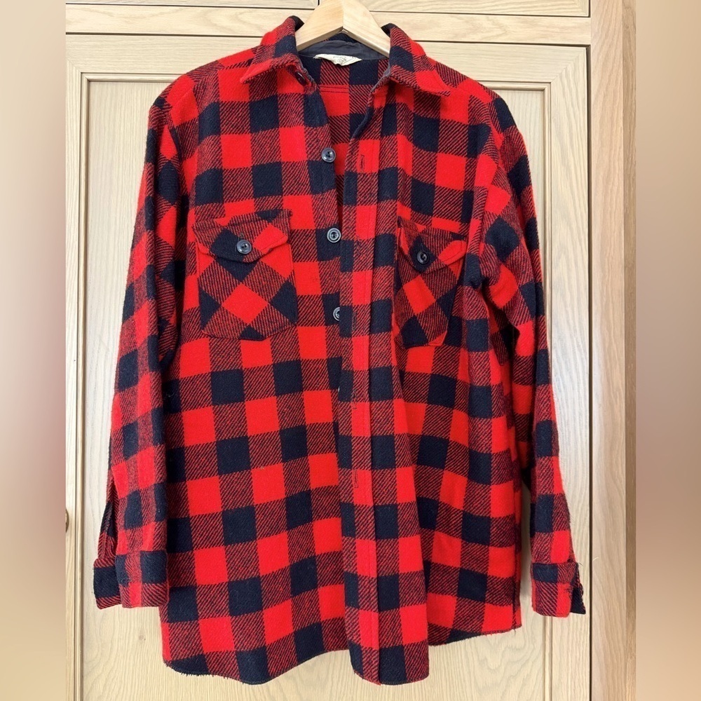 Vintage Northern Lights Wool Blend Button Down Unlined Shirt/Shacket / large